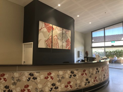 Kendal Street Medical centre reception artwork