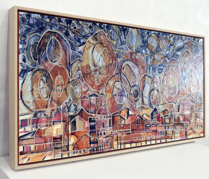 Pieces become structures, layers of thought (sold)